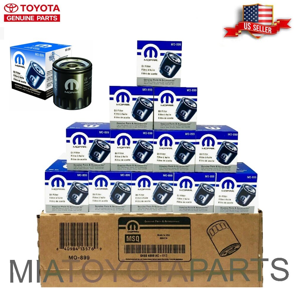 Set Of 12 OEM Mopar Engine Oil Filter MO-899 Dodge Ram Jeep Premium Oil Change