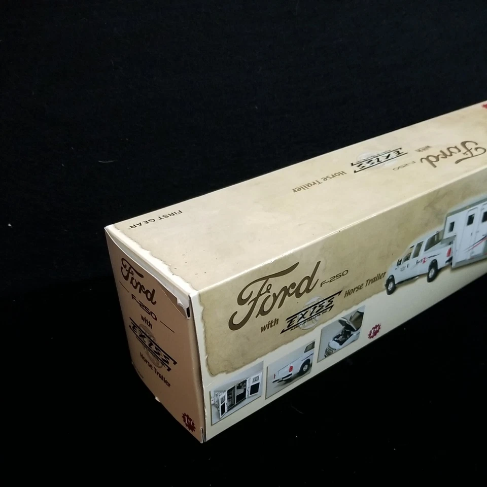 First Gear FORD F-250 Pickup Crew Cab with EXISS Horse Trailer 1:34 Scale NICE - Image 4 of 4