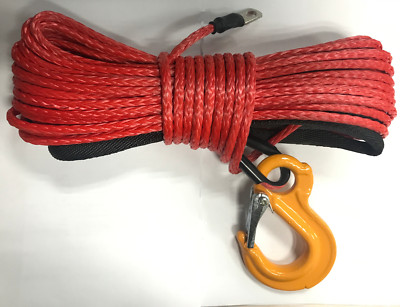 NEU Quad ATV 4x4 Kunststoff - Synthetik Seil + Haken für Seilwinde 5mm 15m 2,9to