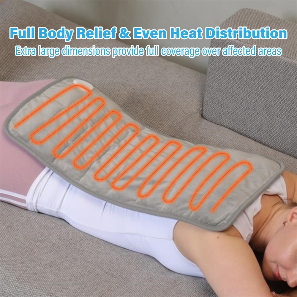 Electric Heating Pad 10 Heat Settings Back Pain Leg Cramps Relief Warmer 24" New