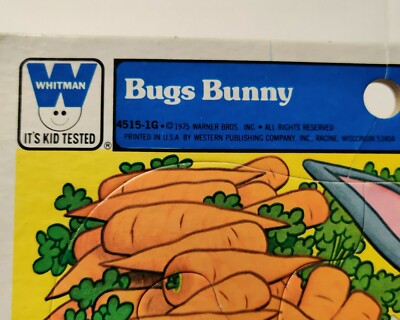 Vintage 1975 Looney Tunes Warner Bros BUGS BUNNY Carrot Farm Frame