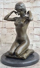 Art Nouveau Bronze Nude - New Necklace - Signed Original Artwork Sculpture Deal