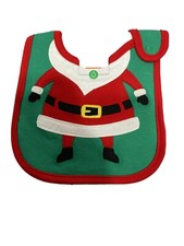 Just One You Carter's Holiday Santa Cloth Water Resistant Green Teething Bib