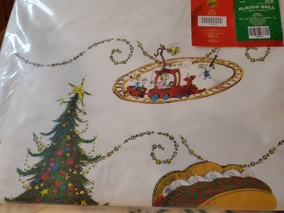 Sleigh Bell Bistro Dr.Seuss How The Grinch Stole Christmas Vinyl Tablecloth NEW