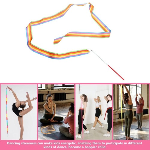 10 Pcs Gymnastics Ribbon Handle Ribbons Colored Team Training eBay