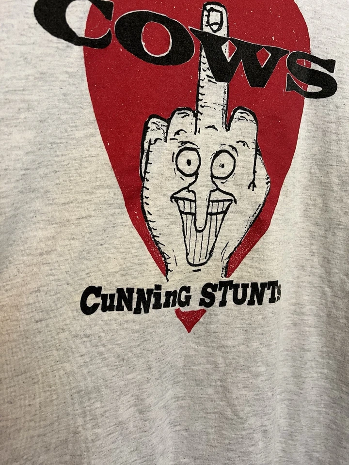 Camiseta Vintage Anos 90 Vacas Astutas Acrobacias Punk Metal Band Tamanho Grande - Imagem 4 de 4