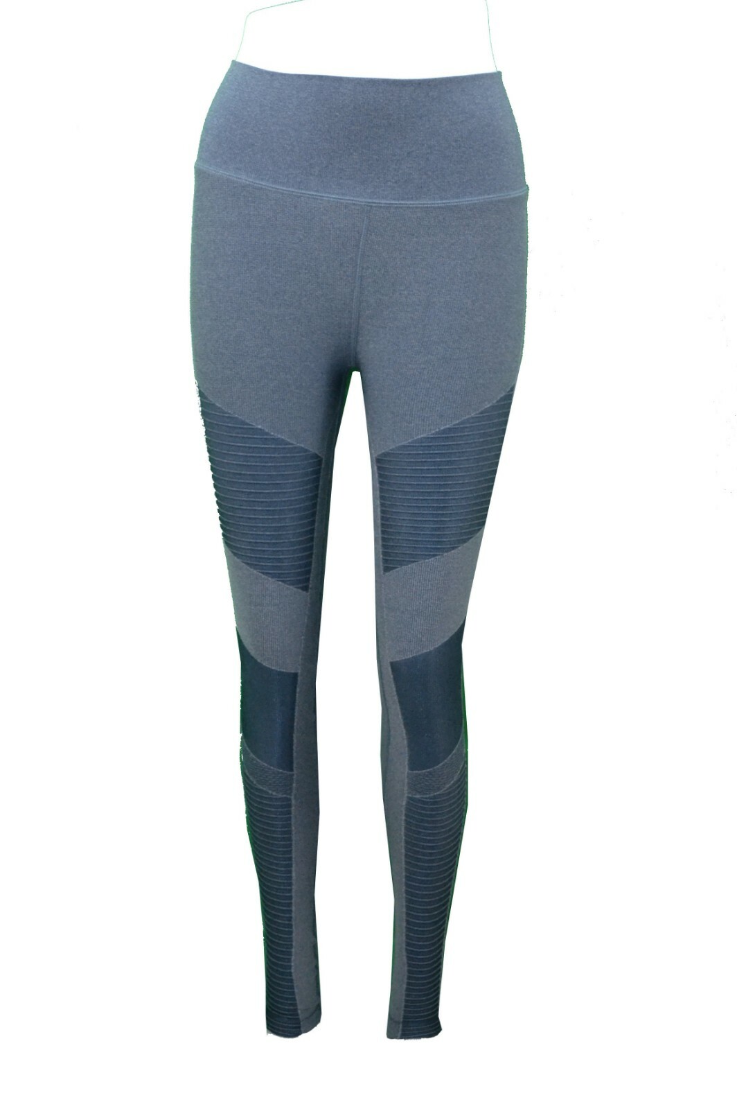 LEGGINGS ALO YOGA CINTURA ALTA SUAVE TACTO MOTO GRIS/AZUL MALLA MODELO RARO