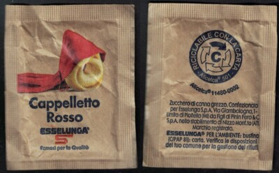 Italy Sugar Bag Sugar Bag Sugar Cappelletto Rosso Esselunga