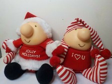 Tom Wilson ZIGGY Plush dolls vinyl faces 1989 American Greetings Jolly Holidays