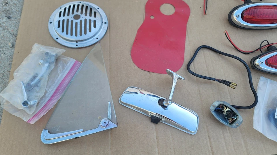 Huge Lot Porsche 356 Reproduction Parts Head Tail Lights Seals Grilles Trim - Image 2 of 4