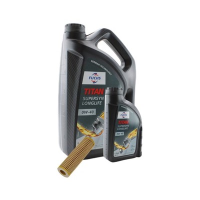 6L Fuchs TITAN SuperSyn LL 0W-40 Mann Engine Oil Change Kit for W204 C250 1.8 L4