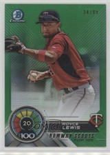 2018 Bowman Scouts' Top 100 Green Refractor 34/99 Royce Lewis #BTP-20 2f4