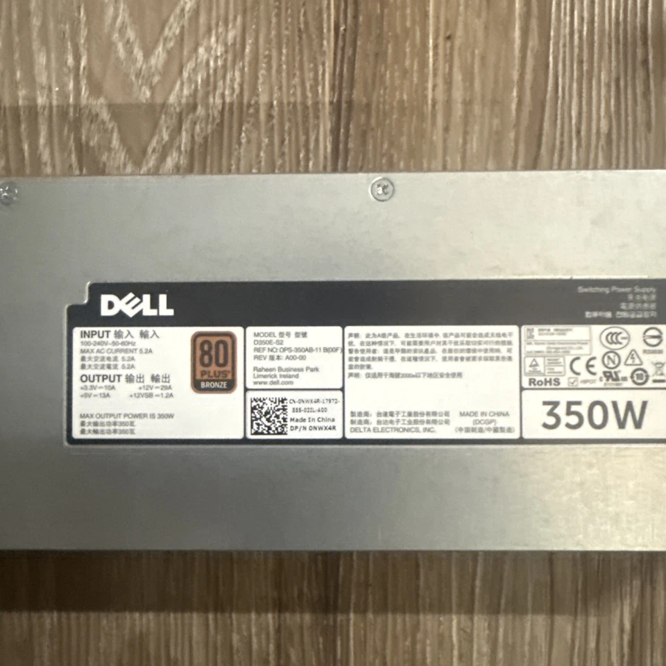Dell D350E-S2 350W Server Power Supply PowerEdge R320 (D2) - Image 2 of 3