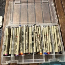 Lot Of 68 Sakura Pigma Micron Liner Pen and brush pens