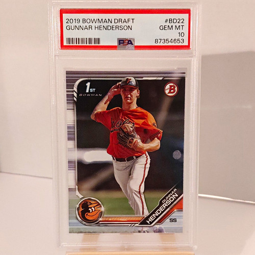 Topps 2019 Bowman Draft Gunnar Henderson 1st Bowman BD-22 Orioles MLB PSA 10