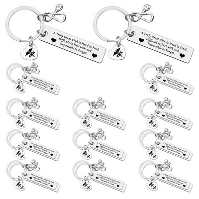 24 PCS Certified Nursing Assistant Gift Keychain for CNA Nursing School Stude...