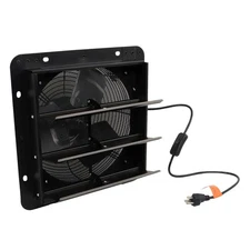 Wall Mounted 10" Shutter Exhaust Fan With Switch & Insect Mesh Low Noise 980 CFM
