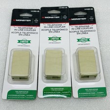 Lot of 3  NEW  Monster Telephone In-Line Coupler Modular Extender Female to F