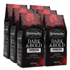 Community Coffee Dark & Bold Espresso Roast 72 Ounce Ground Coffee Pack of 6 2.01 per pound