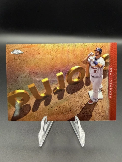 2026 Topps Chrome Albert Pujols Perspectives #P-9 Red Refractor 3/5 Cardinals