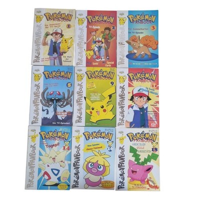 Pokemon Fanbook Band 1 2 3 5 9 12 14 16 18 90er Sammelstücke Comic Cartoon Vint