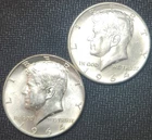 1964 P D KENNEDY Half Dollars 90% Silver, Choice Uncirculated 2 Coin Lot JFK-20