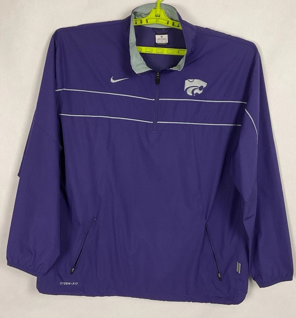 SACAI X NIKE Giacca a vento Nike Storm Fit uomo 1 4 zip taglia XL Kansas State viola 56x30"