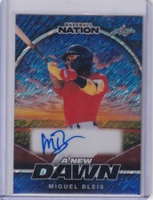 2025 Leaf Baseball Nation - New Dawn Autographs Miguel Bleis #NA-MB2 Blue...