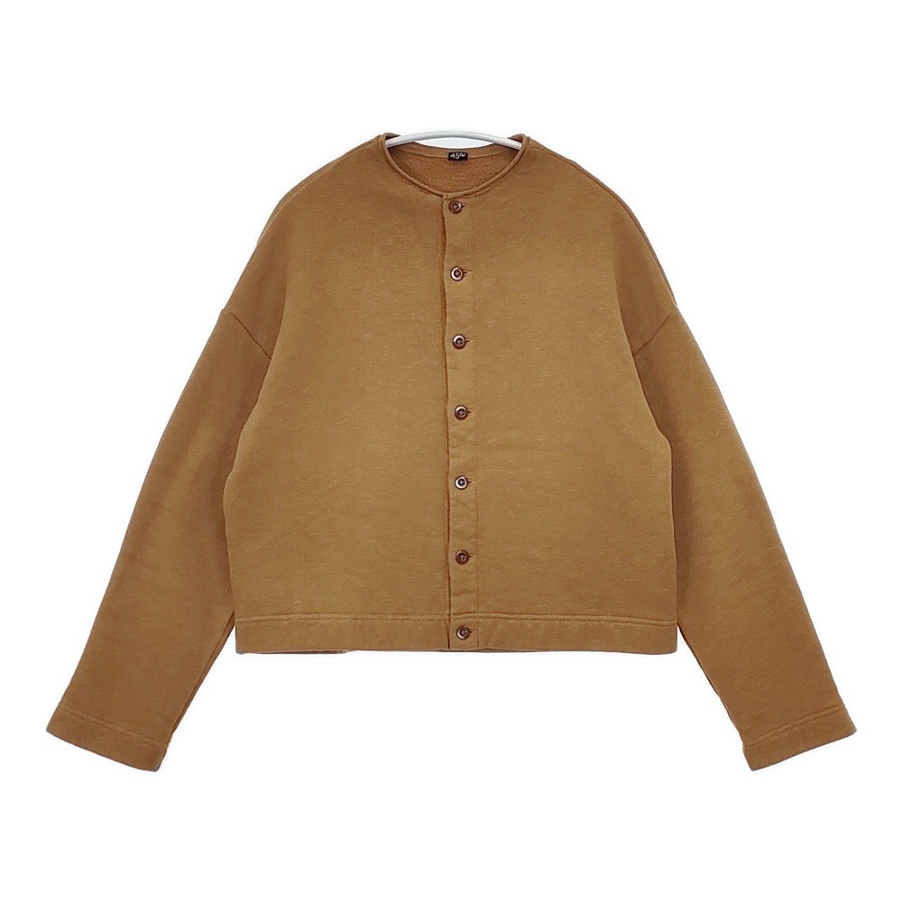 45R/45rpm 50870333 17-Color Square Fleece Cardigan Women's Brown 6