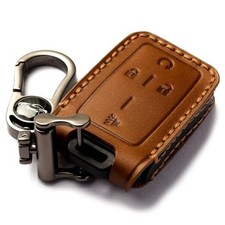 Key Fob Cover for Chevy Silverado Colorado GMC Canyon Sierra 2014 2015 4B-Brown