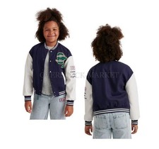 NEW GIRLS LIMITED TOO RELAXED FIT SOFT FAUX WOOL VARSITY JACKET LINED VARIETY