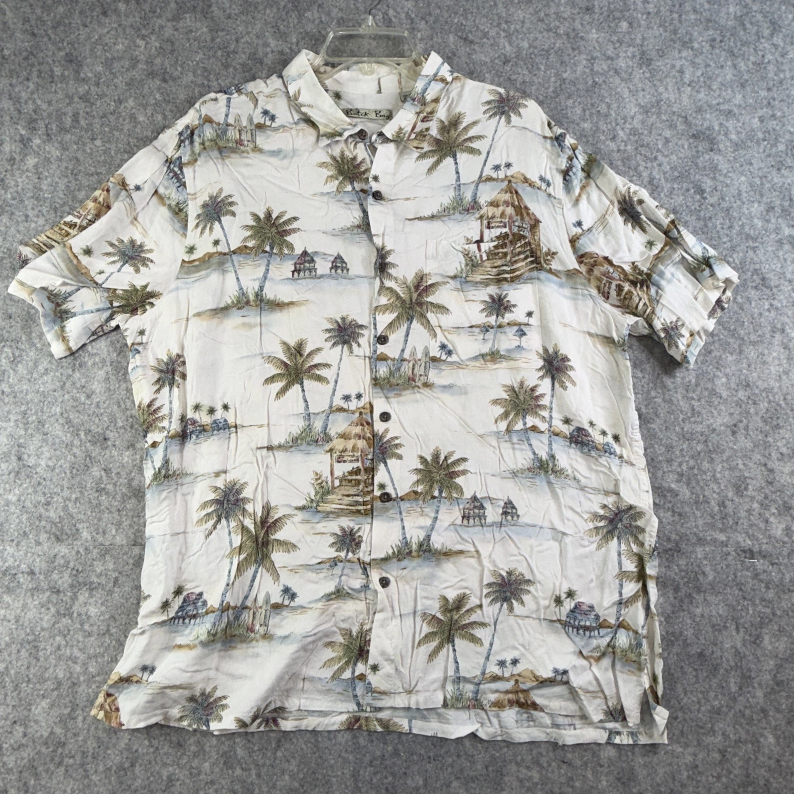 Batik Bay Hawaiian Shirt XL White Beach 100% Rayon Buttons
Opens in a new window or tab