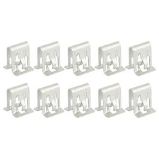 Car Interior Accessory 10pcs Silver Metal Fastener Retainer Dash Trim Clip