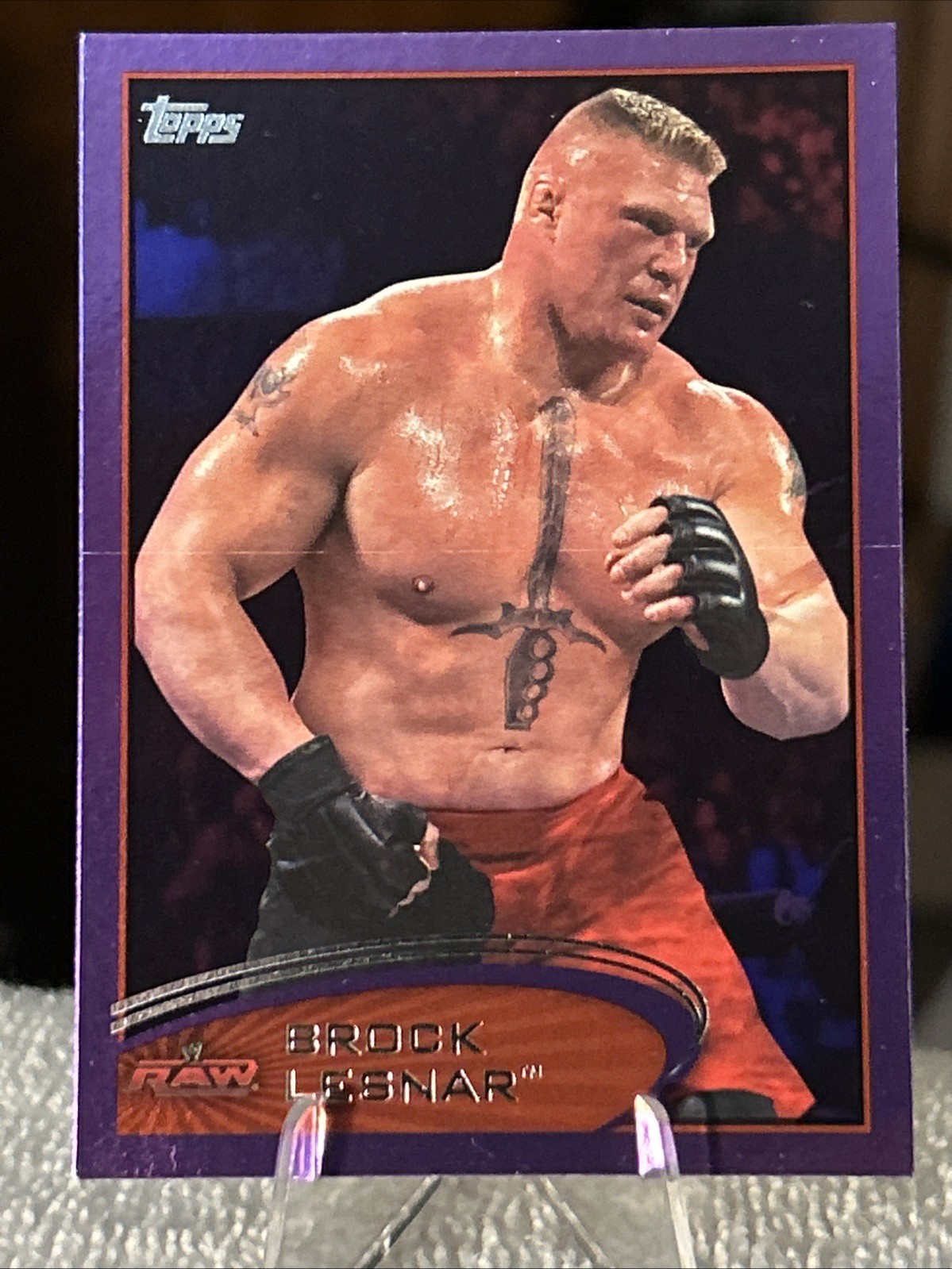 2012 Topps WWE - Brock Lesnar #5 Purple
