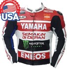 Moto Gp Racing Motorbike Leather Jacket In Cow hide / 5 Protections Armour