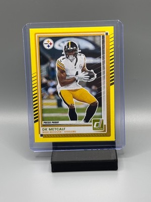2025 Donruss Yellow Press Proof DK Metcalf #271 Steelers 