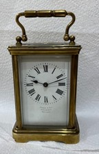 EARLY 20TH. CEN FRENCH STRIKING CARRIAGE CLOCK requires attention not working