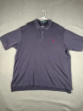 Vintage Polo by Ralph Lauren Meme 2XLT Golf Shirt Faded Blue Clasic Fit READ