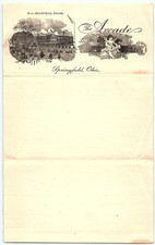 Vintage The Arcade Springfield Ohio Billhead