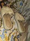 Antonio Melani Tan Raffia Knotted Fringe Slide Sandals 6.5 EXCELLENT COND RARE — photo 6