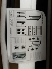 Outdoor Stair Handrail Black Metal Railing Kit Porch Deck Step Rail