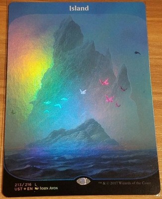 FOIL  Island / Insel  - UNSTABLE -  englisch  (near-mint +)  ** Full Art **