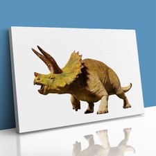 Triceratops Dinosaur Reptile Canvas Framed Print Picture Wall Art