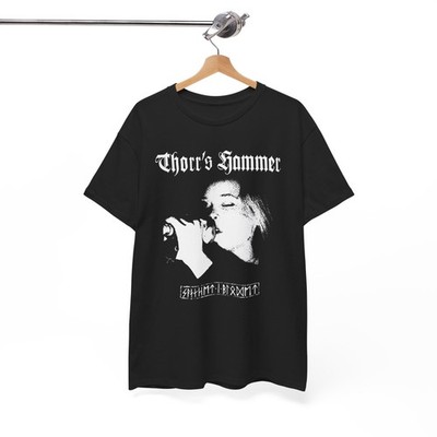 Thorrs Hammer T-Shirt Doom Metal Black Metal Runes Agalloch Greg Anderson Tee