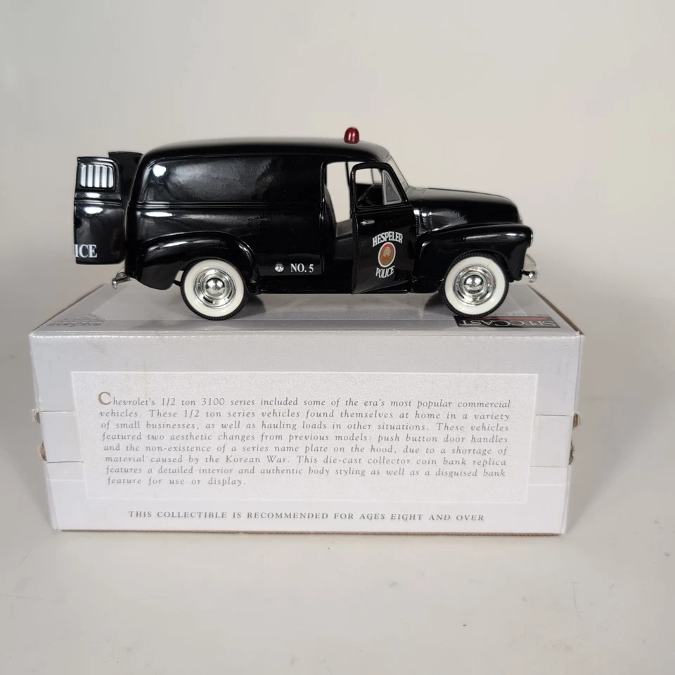 1952 Chevy 3100 Panel Hespeler Police Coin Bank 1:25 Diecast Liberty Classics - Image 4 of 4