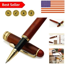 Luxury Rosewood Ballpoint Pen - Sleek Design with 2 Replacement Refills Included