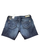 Express Dark Blue Denim Cut Off Shorts Women's Size 0 New Classic Low Rise