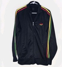 VINTAGE 2007 Adidas Originals Rasta Firebird Track Jacket Men's Jamaica Lg
