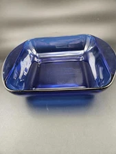Vintage Anchor Hocking Cobalt Blue Baking Dish 8x8, 2 Qt, Heavy Glass USA 1980's