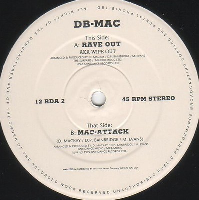 DB-Mac - Rave Out / Mac-Attack (12'', Promo)